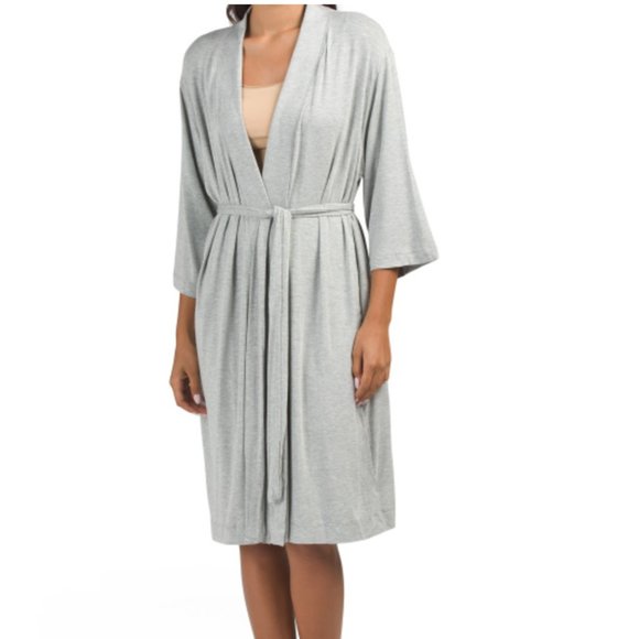 H2 Home Collection Women's Jersey Rope, Long Sleeve, Front Pockets Gray Sz L/XL - Picture 1 of 2